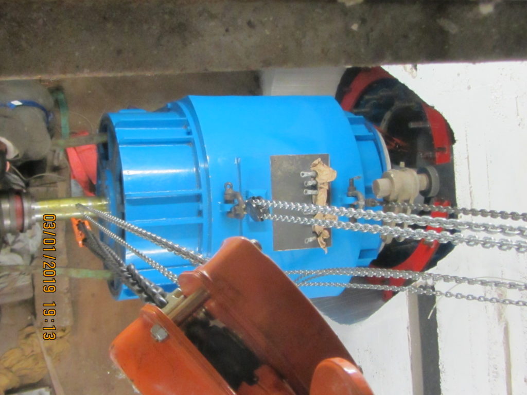 La turbine lors de son installation en 2018